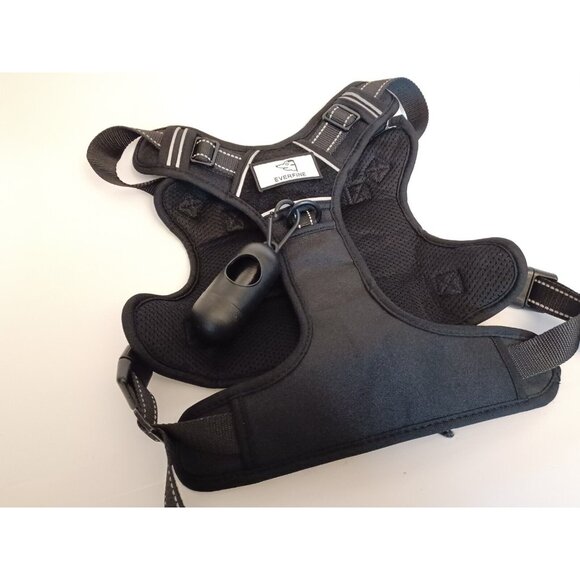 EVERFINE Tactical Dog Harness Black No Pull Adjustable Dog Vest W/  Handle - Picture 7 of 13
